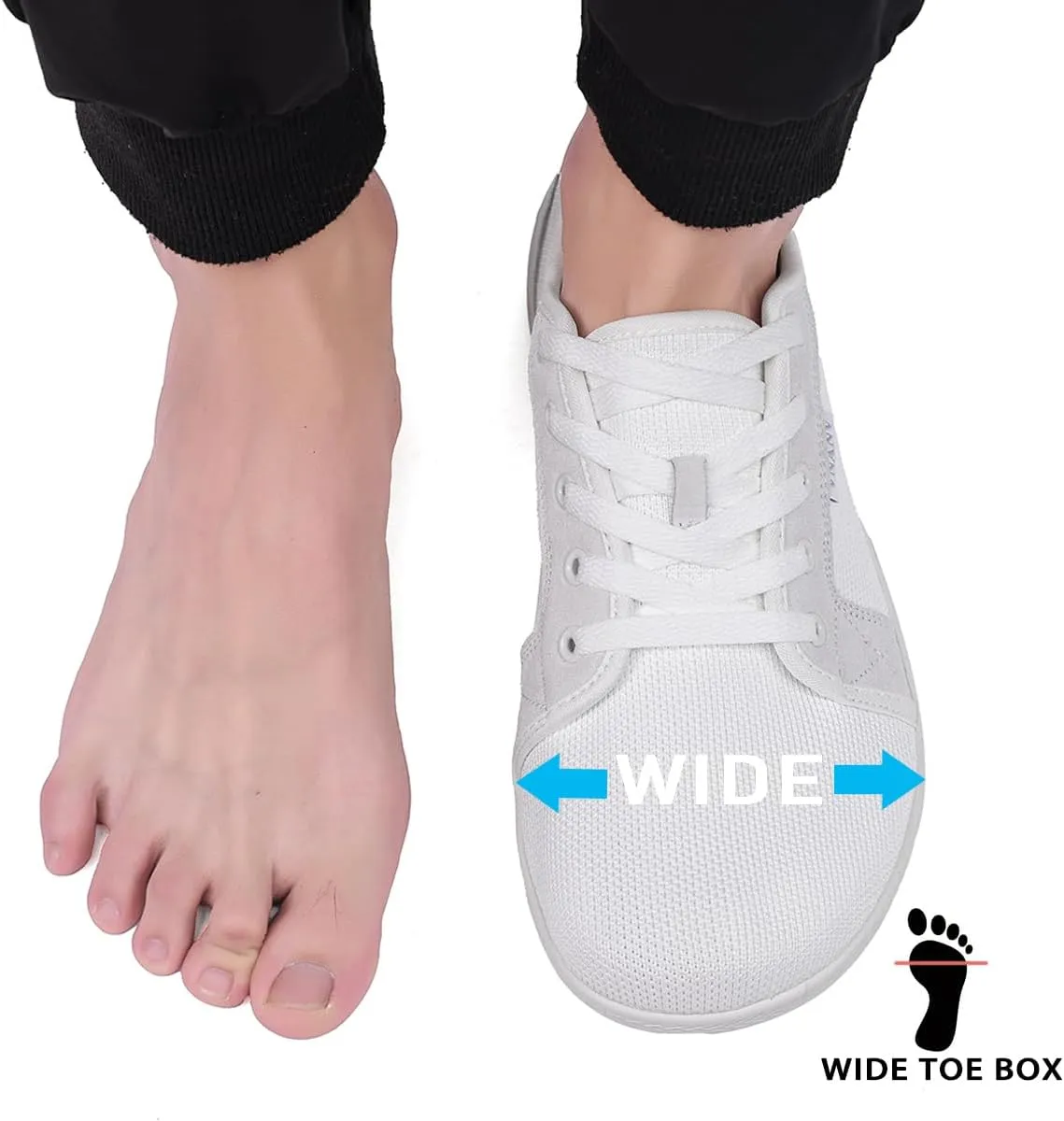 Women Barefoot Shoes Wide Toe Minimalist Walking Shoes Slip on Zero Drop Sole Cross-Trainer Sneakers Lightweight Workout
