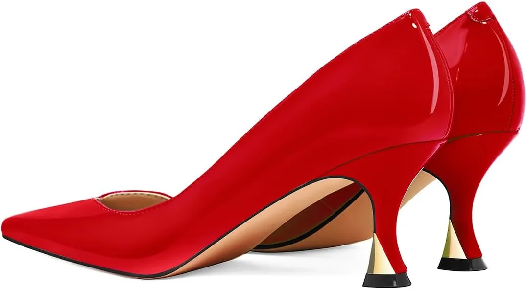 Women Low Kitten Heels Women's Dressy Pumps Pointed Closed Toe Elegant Wedding Pumps Formal Work Office Comfortable Shoes Classic Pumps for Women