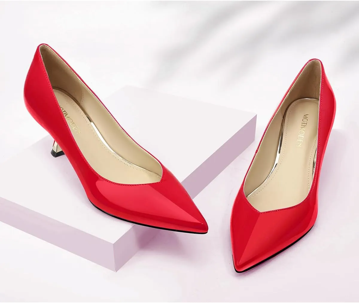 Women Low Kitten Heels Women's Dressy Pumps Pointed Closed Toe Elegant Wedding Pumps Formal Work Office Comfortable Shoes Classic Pumps for Women