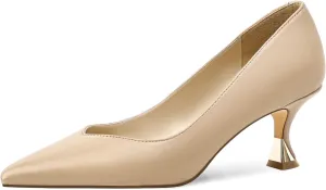Women Low Kitten Heels Women's Dressy Pumps Pointed Closed Toe Elegant Wedding Pumps Formal Work Office Comfortable Shoes Classic Pumps for Women