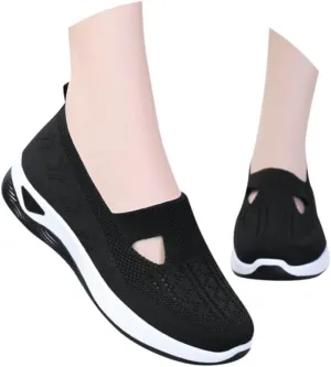 Women'S Breathable Soft Shoes Hands Free Slip On Arch Support Sneakers Walking Foam Go Running Shoes