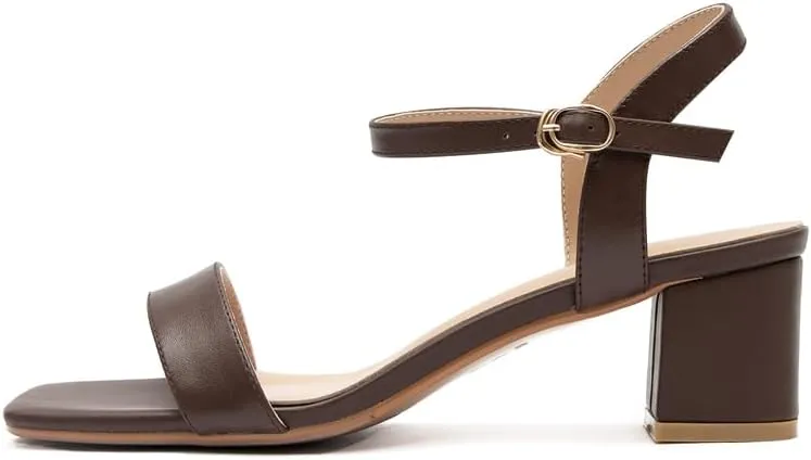 Women's Classic 2 inch Heel Leather Sandal