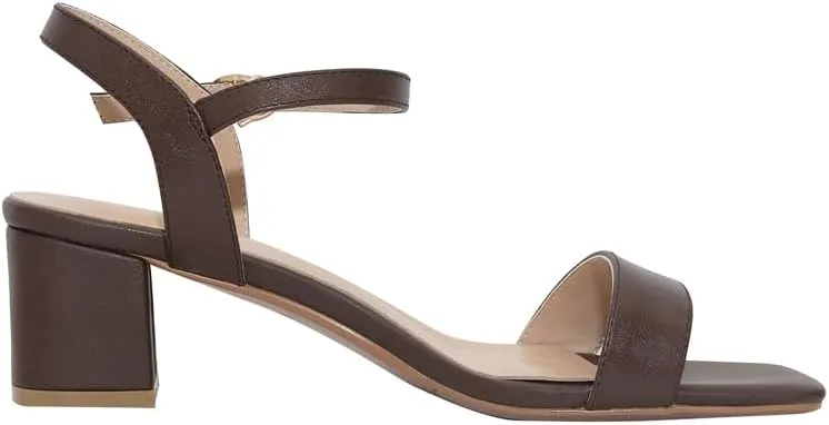 Women's Classic 2 inch Heel Leather Sandal