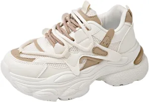 Women's Fashion Breathable Mesh Platform Sneakers Casual Jogging Walking Chunky Shoes 5.5-8.5
