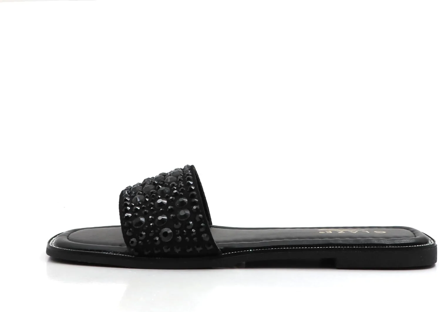 Women's Glitter Shiny Slide Sandals Sparkle Fancy Flat Slippers Slip-on