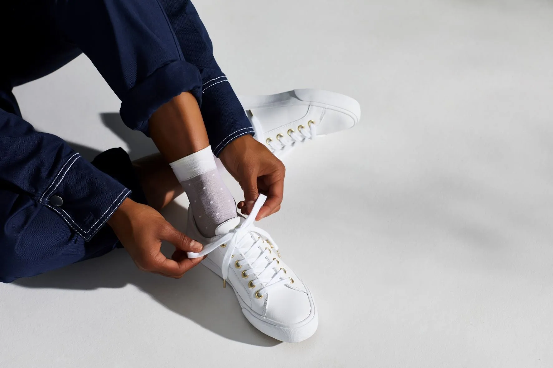 Women's Jump Kick Leather White/Gold