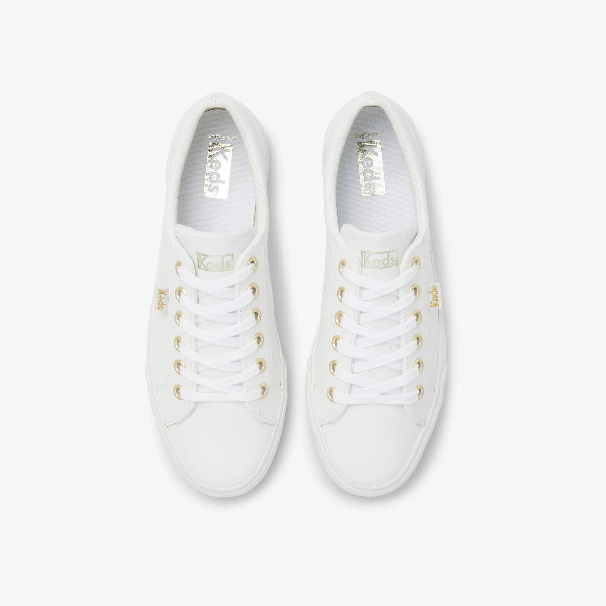 Women's Jump Kick Leather White/Gold