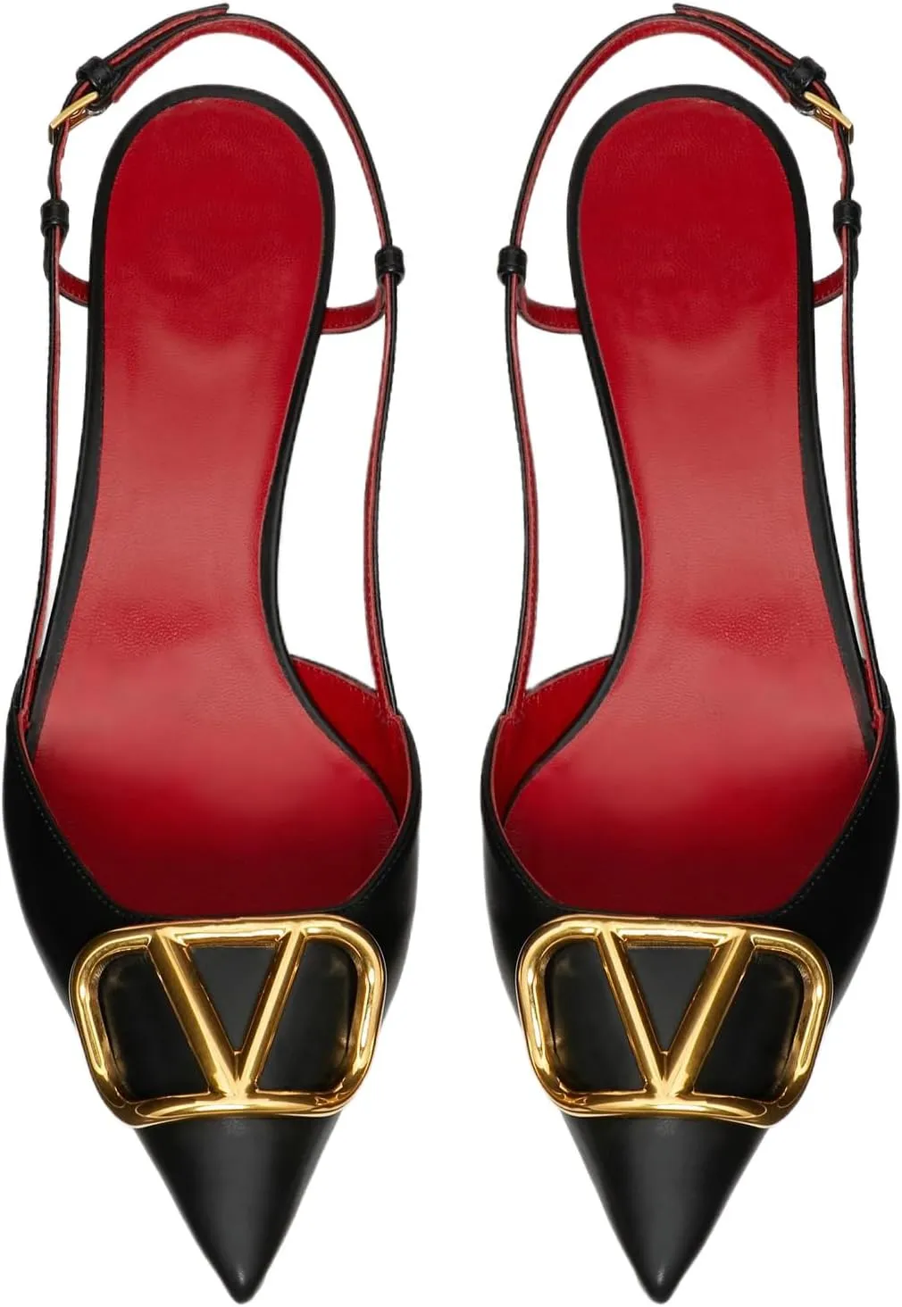 Women's Kitten Heel Slingback Pumps Closed Toe Pointed Toe Chic Low Heels for Work, Prom