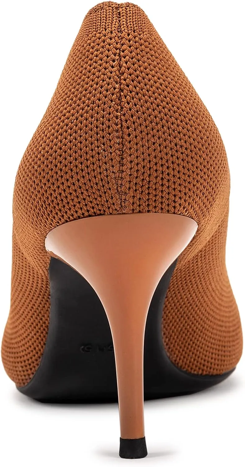Womens Low Heel Pointed Toe Pump Shoes