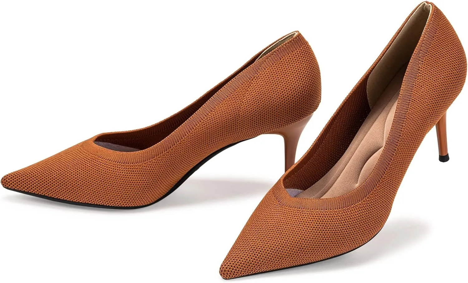 Womens Low Heel Pointed Toe Pump Shoes