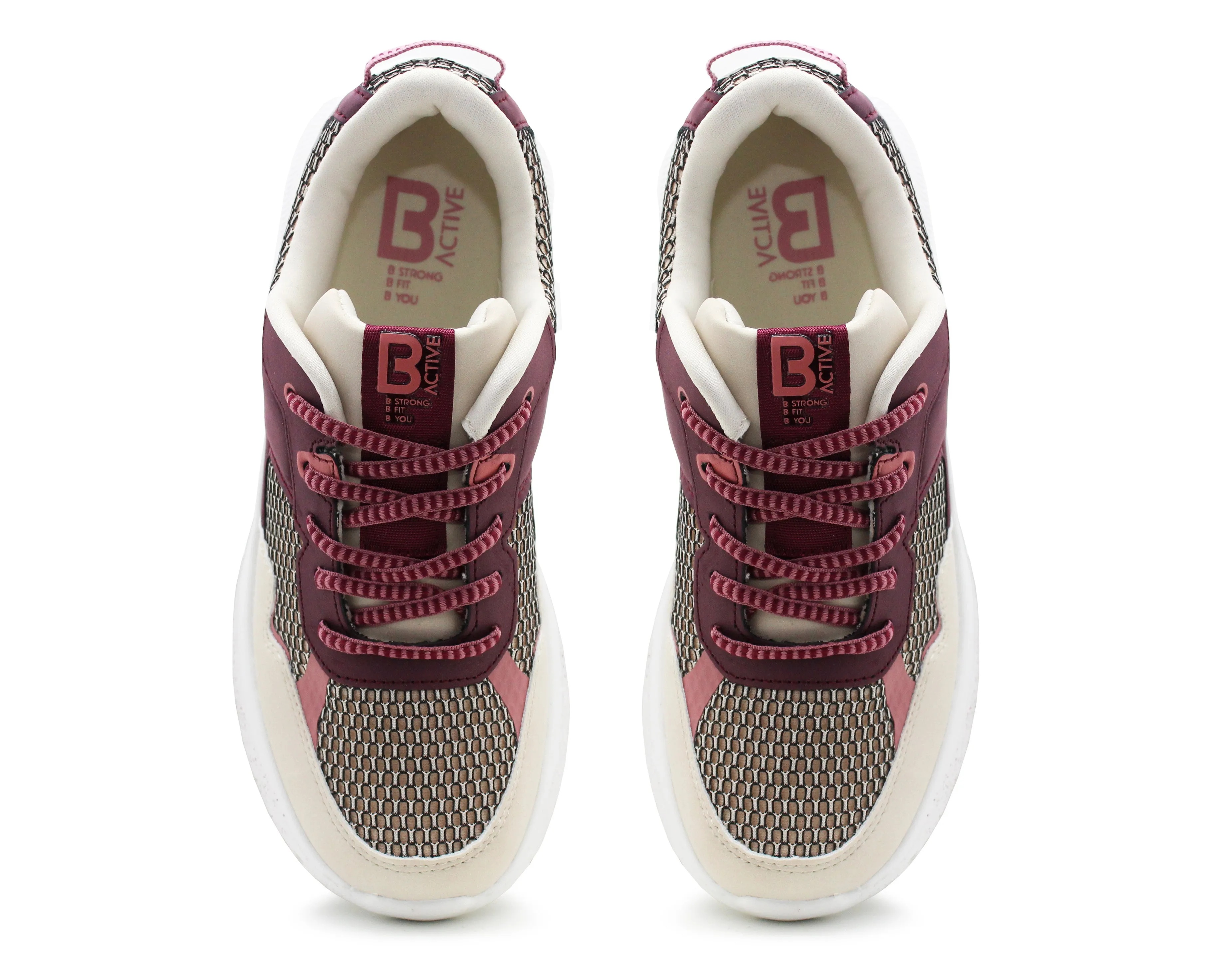 Womens Memory Foam Trainers Beige Purple Lace Up Lightweight Breathable Sneakers Fitness Running Fashion Trainers