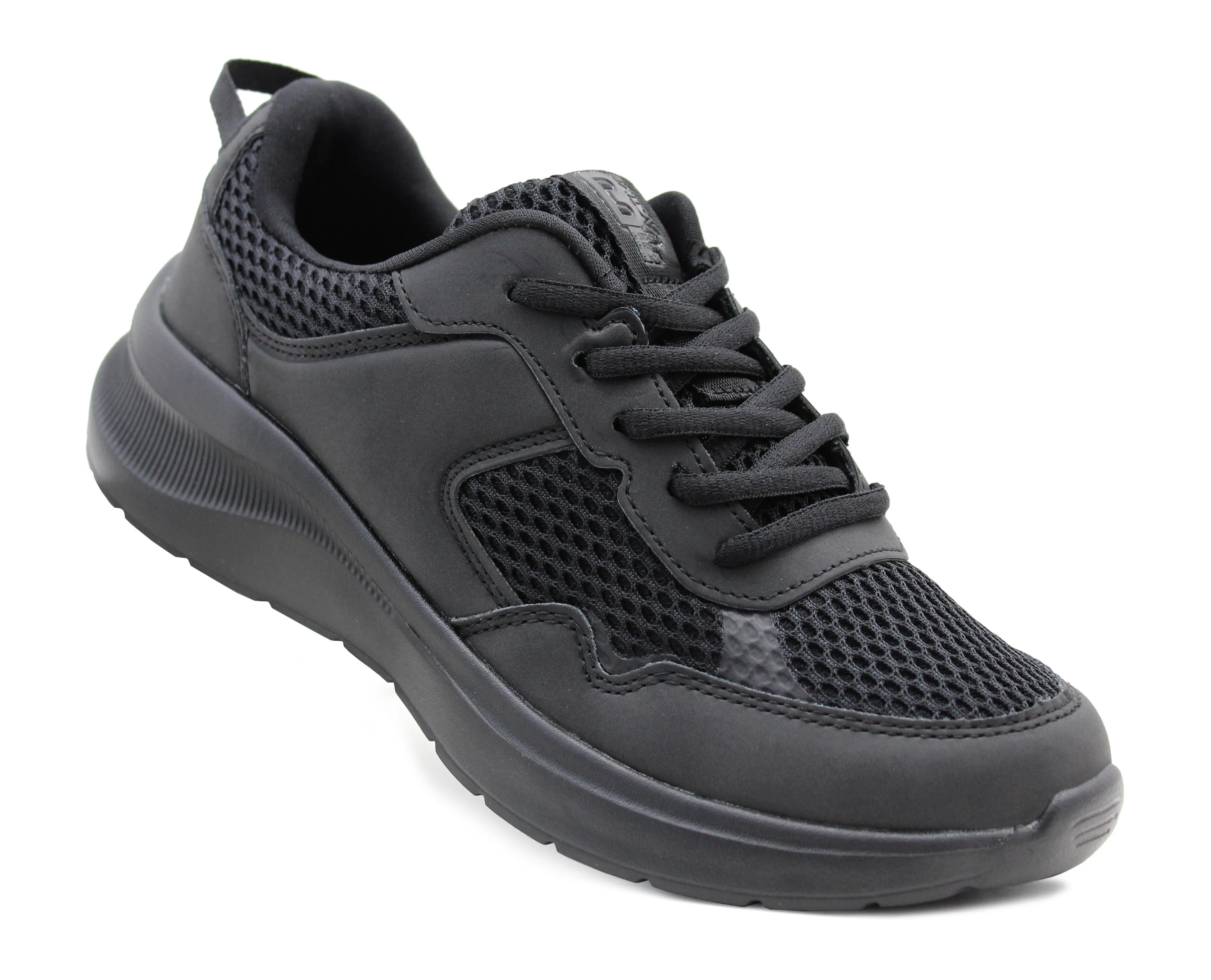 Womens Memory Foam Trainers Black Lace Up Lightweight Breathable Sneakers Fitness Running Fashion Trainers