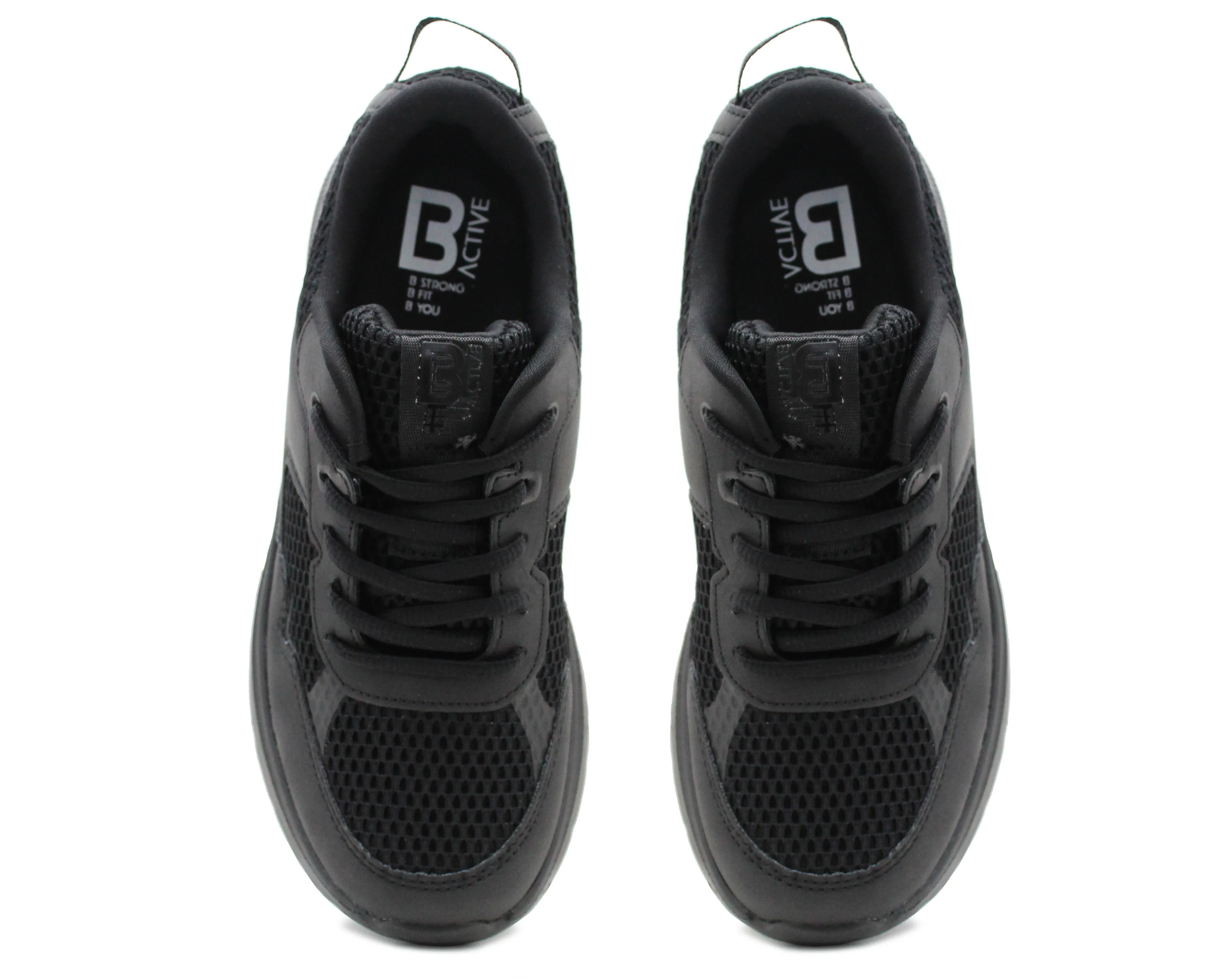 Womens Memory Foam Trainers Black Lace Up Lightweight Breathable Sneakers Fitness Running Fashion Trainers
