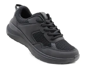 Womens Memory Foam Trainers Black Lace Up Lightweight Breathable Sneakers Fitness Running Fashion Trainers