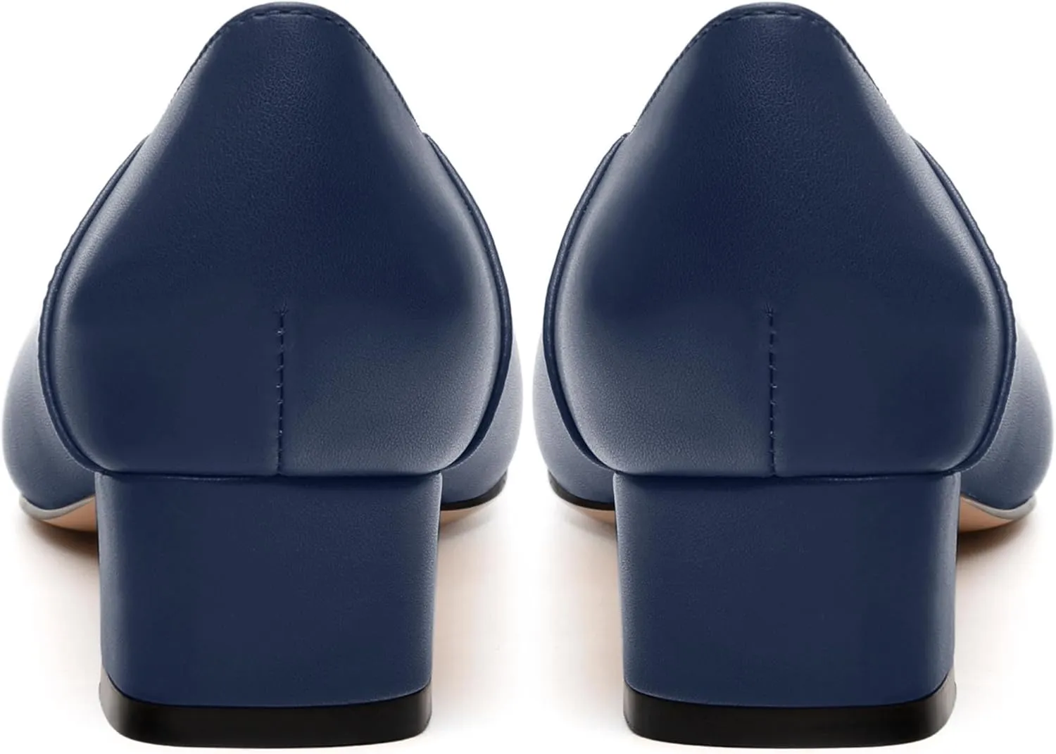 Womens Pumps, Low Chunky Block Heels for Women, Square Toe Womens Dress Shoes for Party and Office, Patent Dress Pumps