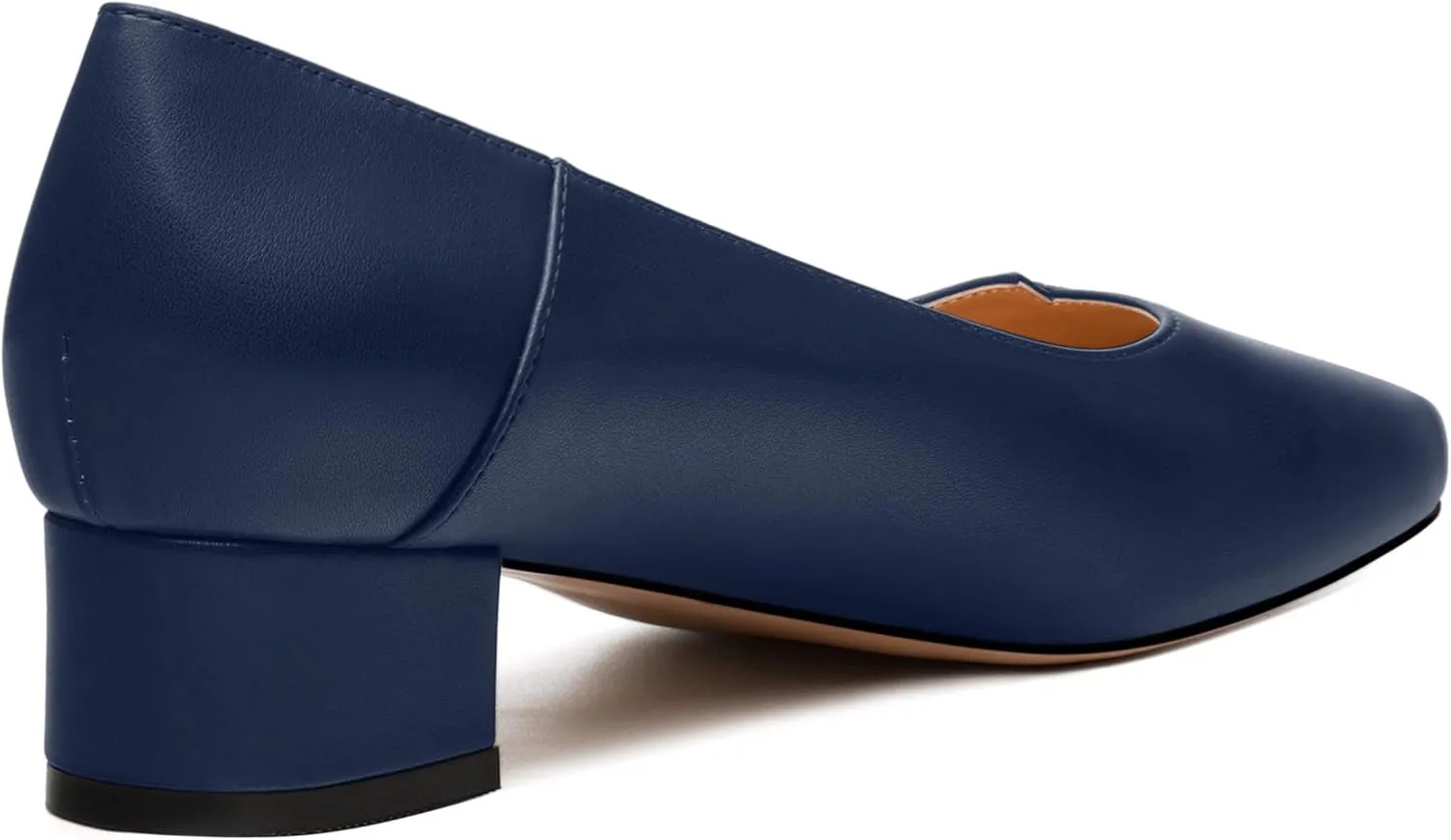 Womens Pumps, Low Chunky Block Heels for Women, Square Toe Womens Dress Shoes for Party and Office, Patent Dress Pumps