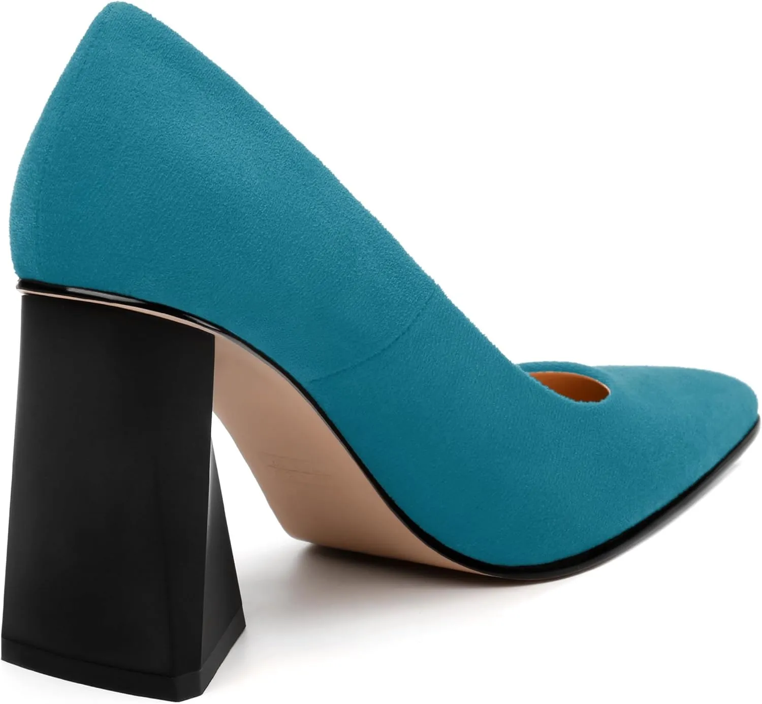 Women's Pumps, Pointed Closed Toe Chunky High Heels, Fashion Solid High Heel Shoes for Women
