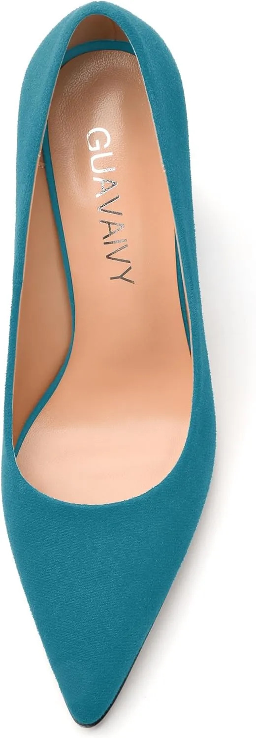 Women's Pumps, Pointed Closed Toe Chunky High Heels, Fashion Solid High Heel Shoes for Women