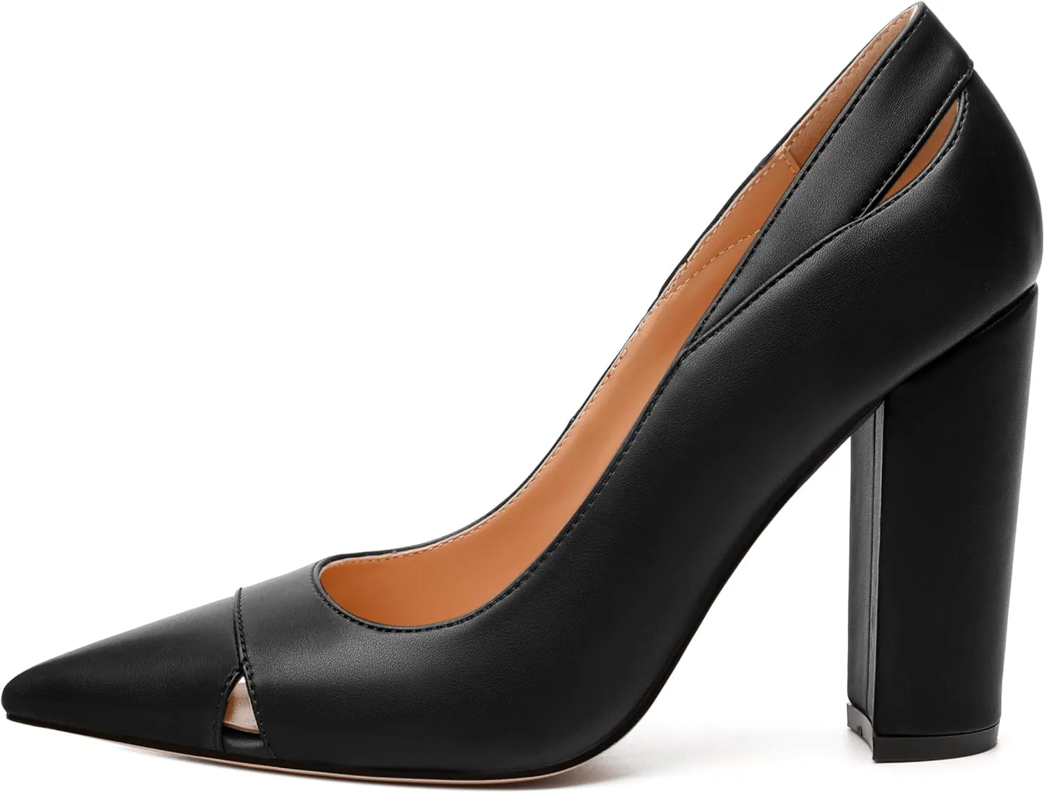 Women's Pumps, Pointed Toe High Heels Shoes for Women, Fashion Classic Pointed Toe High Chunky Heel Dress Pump Shoes