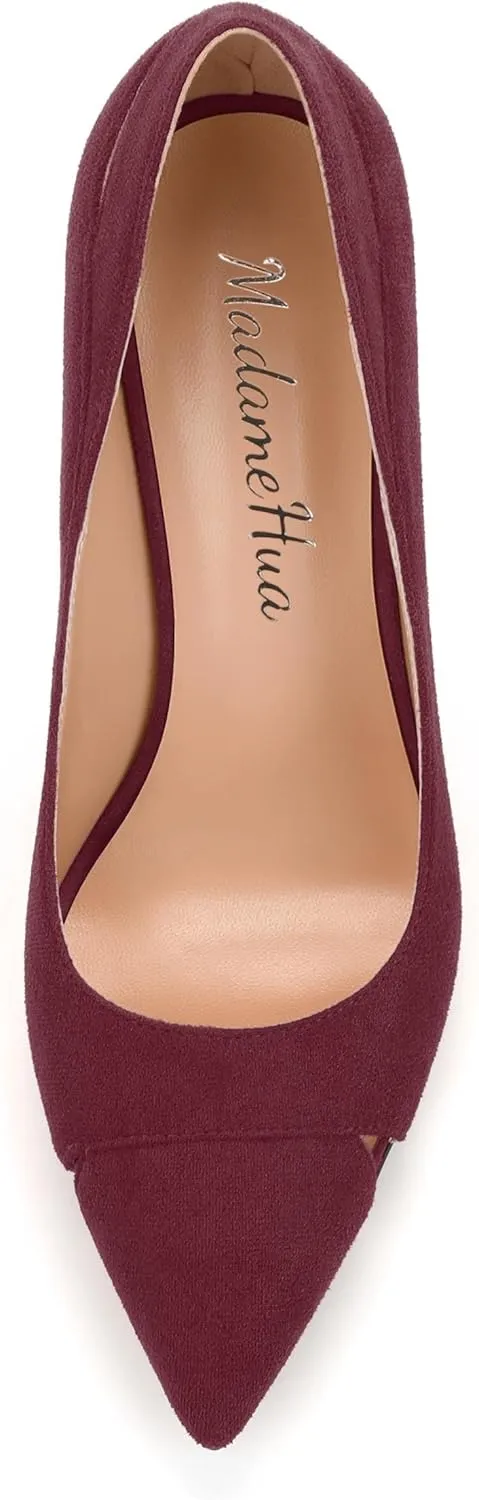 Women's Pumps, Pointed Toe High Heels Shoes for Women, Fashion Classic Pointed Toe High Chunky Heel Dress Pump Shoes