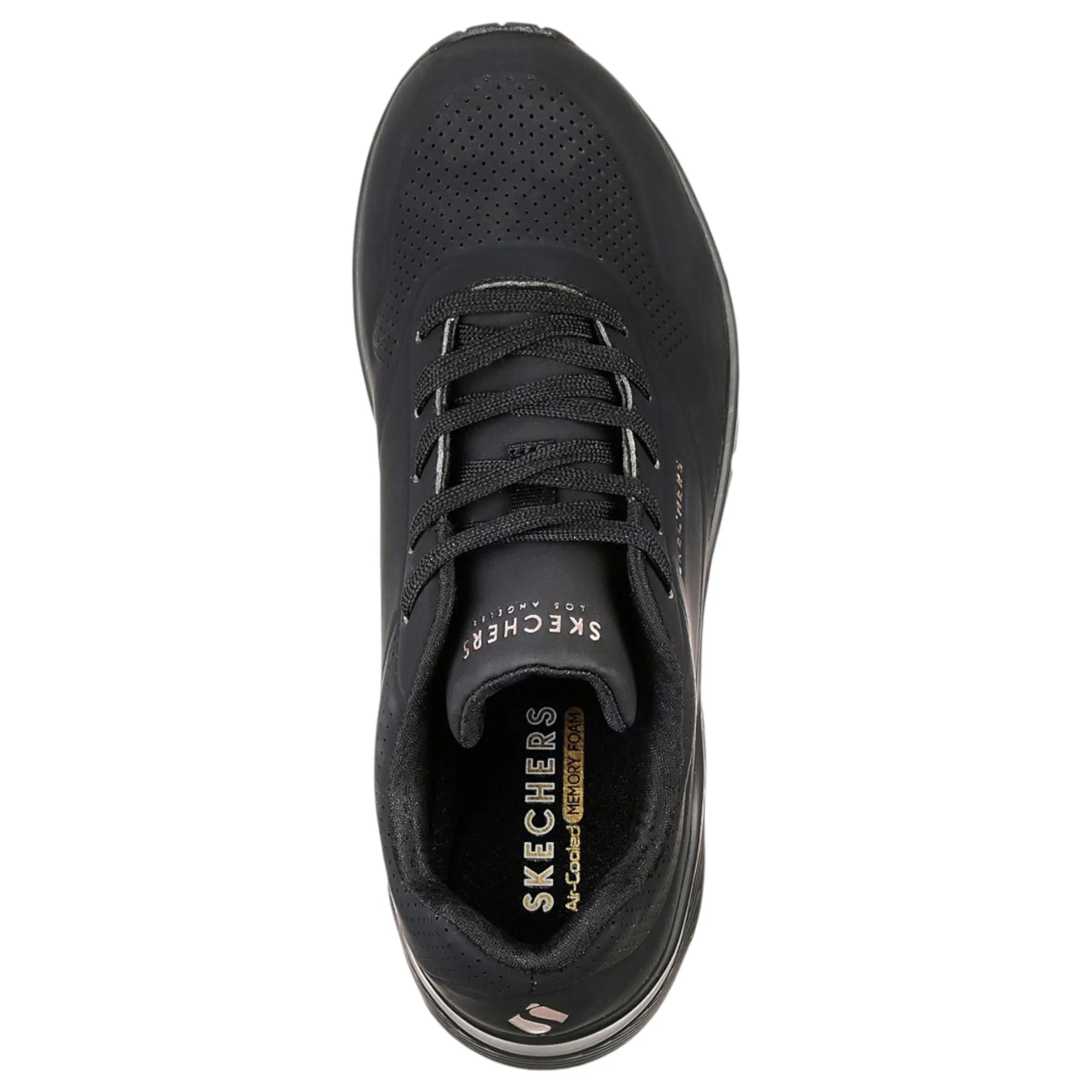 Womens Skechers Uno - Stand On Air Shoes Black/Black