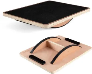 Wooden Rocker Balance Board, 17" x 13.4", Dual-Direction Wobble with 17° Tilt, Non-Slip Core & Stability Trainer for Adults, Seniors, Rehab & Office – Supports 400 lbs, Ideal for Home & Gym