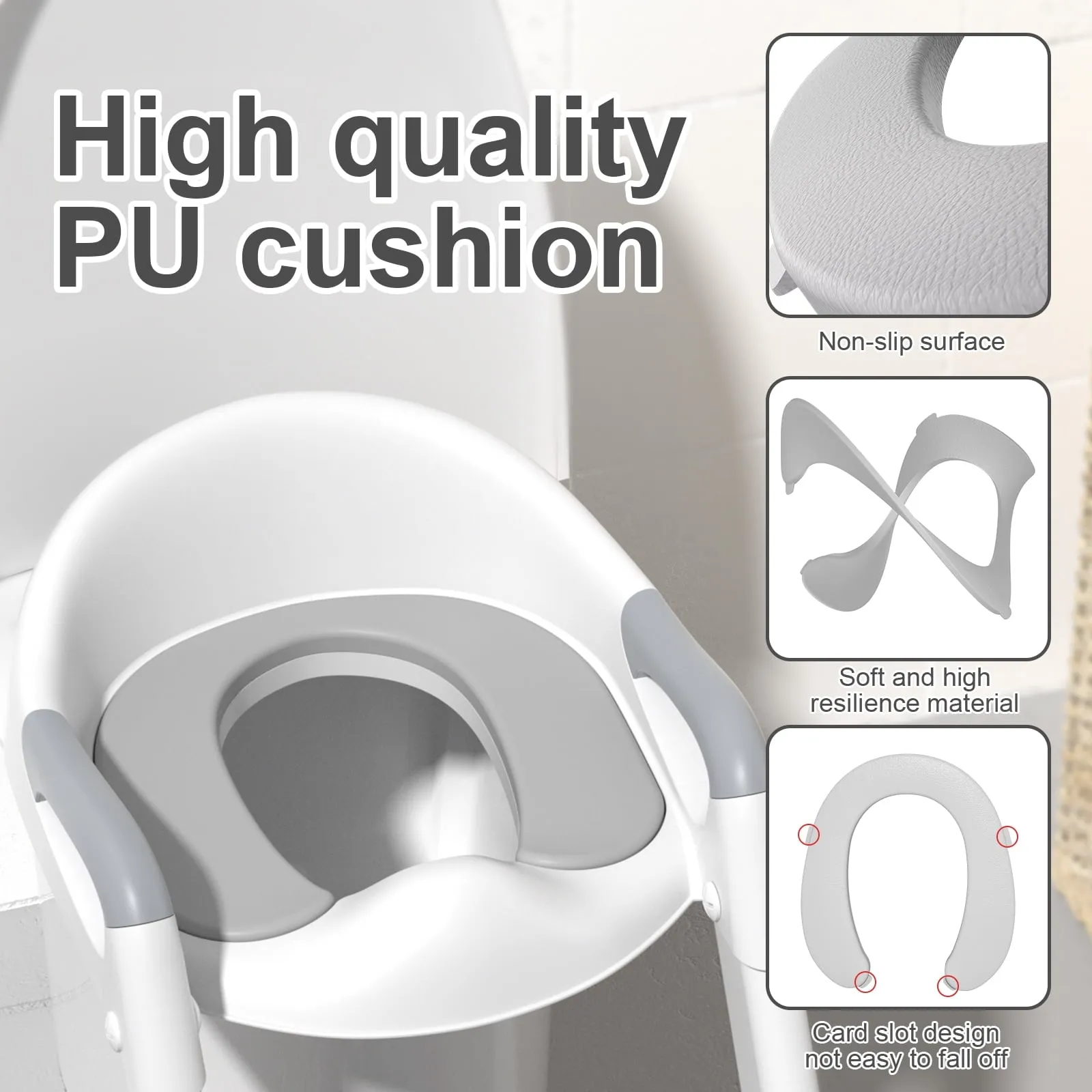 XJD Potty Training Toilet Seat for Toddlers,kids Folding Potty Seat with Ladders Steps Stools