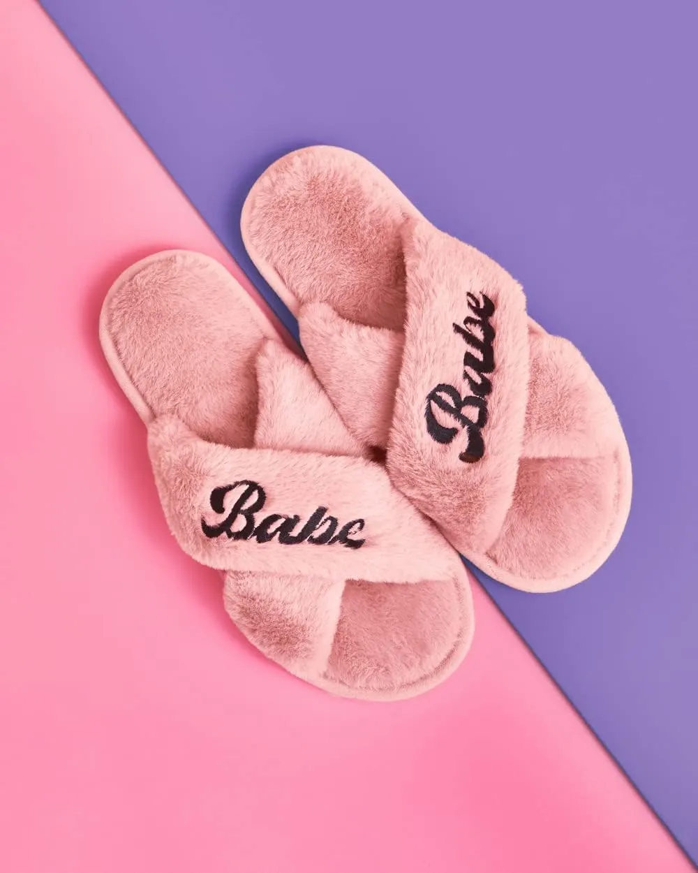 xo, Fetti Babe Slippers, Pink Fur| Bachelorette Party Decorations, Wedding Day Sandals, Bridesmaid Gift, Bridal Shower Party Favor