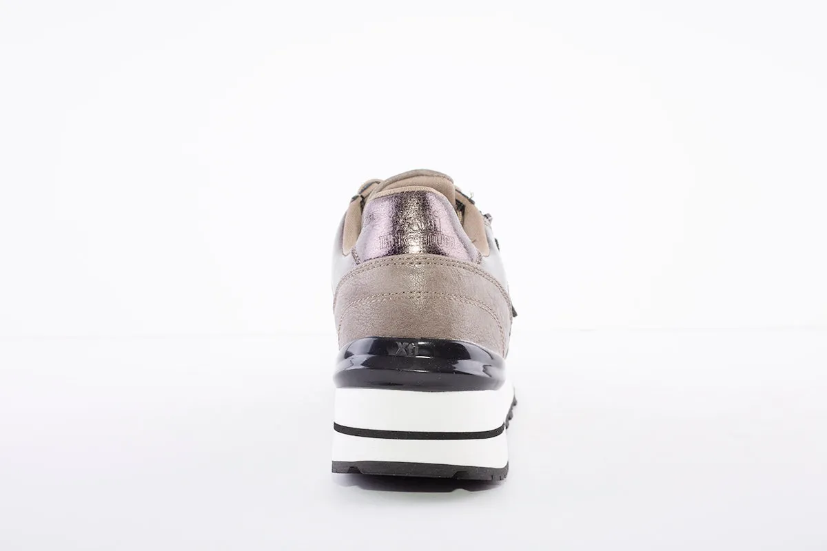 XTI - 43009 LACED FASHION TRAINER - BRONZE MULTI