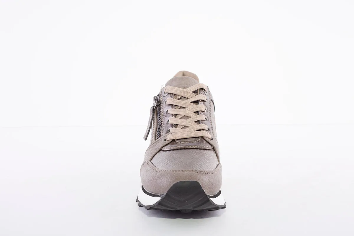 XTI - 43009 LACED FASHION TRAINER - BRONZE MULTI