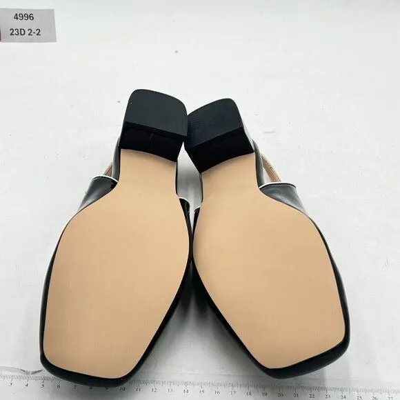 YDN Women Closed Square Toe Block Low Heels Slingback Formal Loafer Dressy Shoes