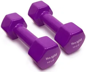 Yes4All Hexagon Neoprene Coated Dumbbell (Pair) - Multiple Weight Options