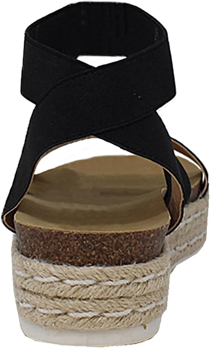 YOKI CHIARA-10 Women’s Sandal Platform Espadrille Wedge, Strappy Sandals for Women, Platform Sandals Women, Summer Sandals